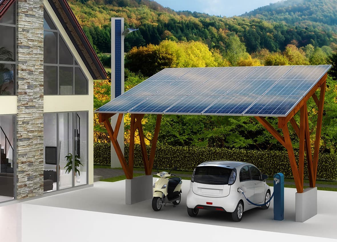 Image des ombrières solaires que nous proposons